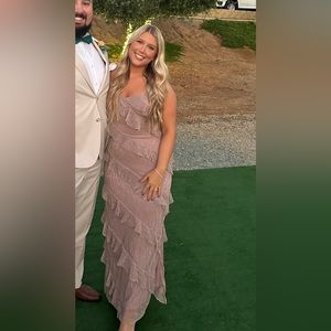 CIAO RUFFLES MAXI DRESS - DUSTY LAVENDER